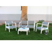 Conjunto de jardín miami de polipropileno para 3 comensales