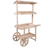 Mueble carrito decorativo de 110x58x168 cm marrón