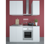 Cocina en kit delinia id tokyo blanco mate 180 cm con muebles altos y bajos