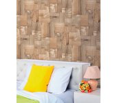 Papel pintado no tejido imitación material tnt eco 2050-1 madera beige