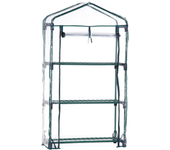 Invernadero de 3 baldas de acero y pvc 126x69x30 cm