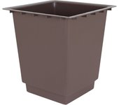 Lote maceta cuadrada alta e insert pisa taupe 60 cm