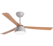Ventilador de techo con luz silencioso dc sulion fungo blanco 132 cm