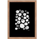 Cuadro pintado con marco dots black 30 cm x 40 cm