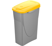 Cubo de la basura ecobin amarillo de 25 litros