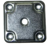 2 placa para pata en acero de 60x60 mm y carga max. de 30 kg, rosca m10