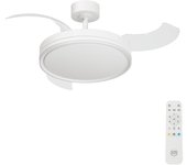 Ventilador de techo con luz silencioso dc arte confort notus m blanco 107 cm