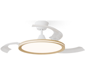 Ventilador de techo con luz retráctil silencioso dc sulion astro m lite marrón 106 cm