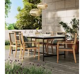 Conjunto de jardin de aluminio bermeo para 6 comensales
