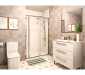 Mueble de baño con lavabo becco marrón 80x45 cm