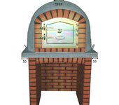 Horno de leña 173x80x80 cm