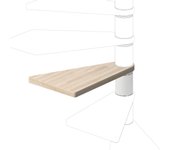 Peldaño nara de madera color blanco de 1050mm