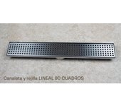 Canaleta ducha obra equation 80 acero cuadros
