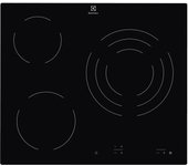 Placa vitrocerámica electrolux ehf6232iok con 3 zonas de cocción zona grande de 28cm zona flex 5700 w