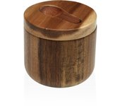 Bote especiero con cuchara en madera acacia versa