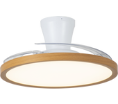 Ventilador de techo con luz retráctil silencioso dc cristal record ninja m blanco 102 cm