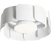 Ventilador de techo con luz retráctil silencioso dc lumiplus ontario blanco 17.7 cm