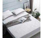 Protector de colchón poliéster acolchado para cama de 135 cm