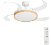 Ventilador de techo con luz silencioso dc arte confort whira l blanco 122 cm