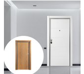 Puerta entrada acorazada omega lucerna blanco/sidney roble izda 206x92cm