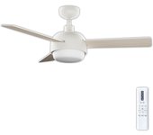 Ventilador de techo con luz silencioso dc arte confort lorena blanco 122 cm