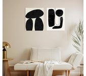 Set de 2 pinturas impresa sin marco abstracto 10 50 x 40 cm