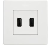 Enchufe doble usb a completo simon 270 blanco