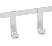 1 percha/colgador adhesivo de baño hotels gris cromado