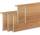 Puerta interior abatible sidney roble line plus apertura izda con cristal 72.5cm