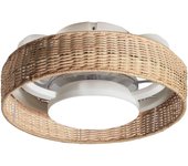 Ventilador de techo con luz sin aspas silencioso dc lumiplus terranova blanco 17.7 cm