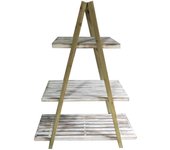 Figura decorativa mueble carrito de 127 cm blanco, verde