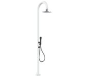 Ducha led de jardín sined de aluminio blanco con teleducha