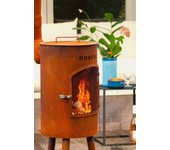 Chimenea leña exterior bongiano s corten de acero