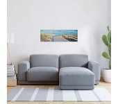 Cuadro pintado con marco camino de playa 1 90 cm x 30 cm