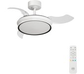 Ventilador de techo con luz silencioso dc arte confort melos s blanco 91 cm