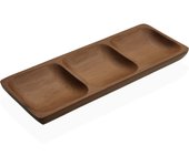 Fuente madera acacia con 3 compartimentos versa