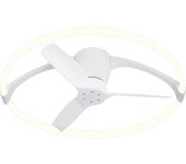 Ventilador de techo con luz sin aspas silencioso dc mantra nepal blanco 75 cm