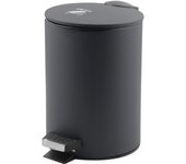 Cubo de basura de acero inoxidable 3l gris