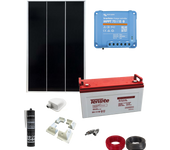 Kit solar fotovoltaico camper 12v panel solar 200 w batería 150 ah y estructura