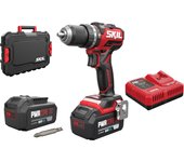 Taladro percutor a batería brushless compact skil 20v - 3075hb - 2 baterías 4.0 ah + cargador + maletín