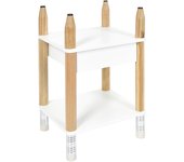 Mesita de noche infantil pencil blanco con un cajón de 51x30x34cm