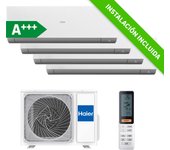 Aire acondicionado multisplit 4x1 haier expert 85 wifi 3x2000+3000 fg instalación incluida