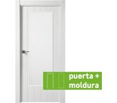 Conjunto puerta chicago blanco dcha con cristal 82.5cm + tapeta