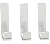 1 percha/colgador adhesivo de baño hotels gris cromado
