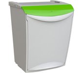 Cubo de basura con pedal denox 20 litros gris/verde