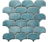 Azulejo mosaico vidrio phantom efecto vidrio azul 26.5x28.4 cm