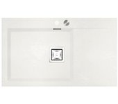 Fregadero seno con escurridor dcha poalgi kobus hekla alto snow blanco 86x52 cm