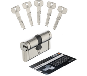 Bombin para cerradura standers lock+ de 40 + 40 mm niquelado