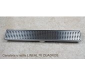 Canaleta ducha obra equation 70 acero cuadros