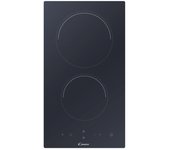Placa vitrocerámica candy placa candy timeless cdh30 con 2 zonas de cocción zona grande de 30cm 3000 w
